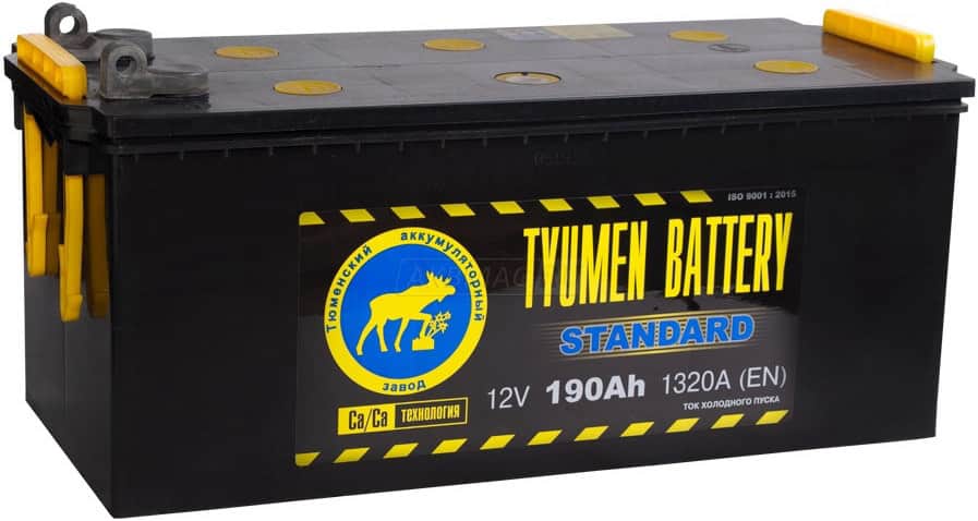 Аккумулятор Тюмень Standard 190 под болт 190Ач 1320А прям. пол.
