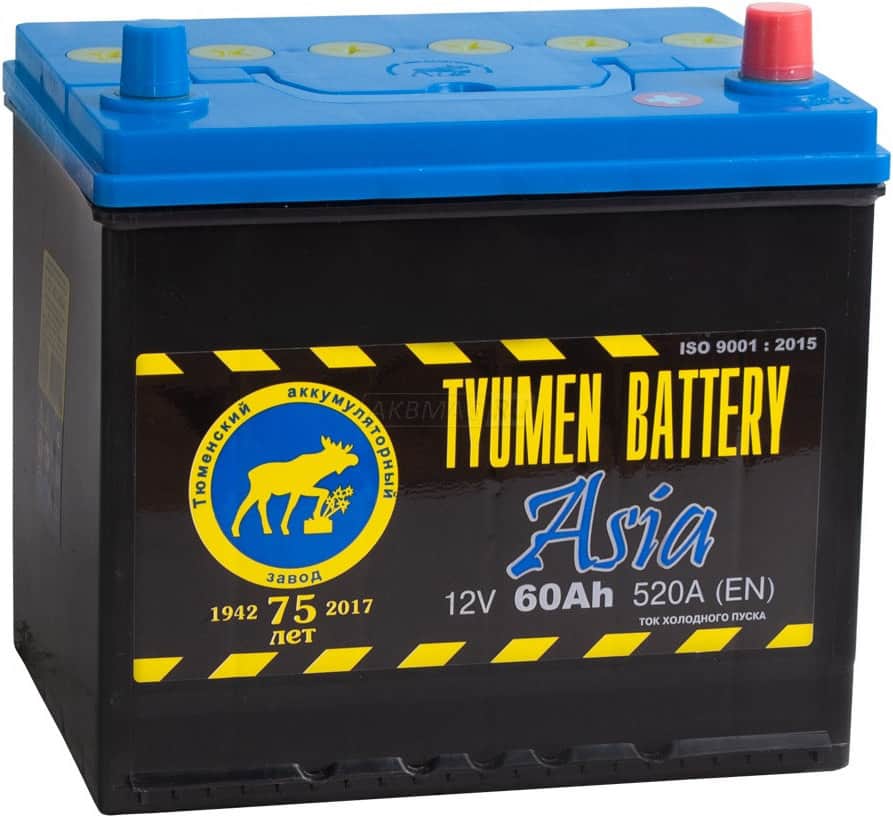 Аккумулятор Тюмень Asia 60R 60Ач 550А обр. пол.