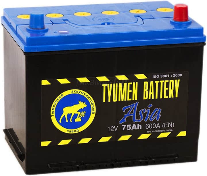 Аккумулятор Тюмень Asia 75R 75Ач 630А обр. пол.
