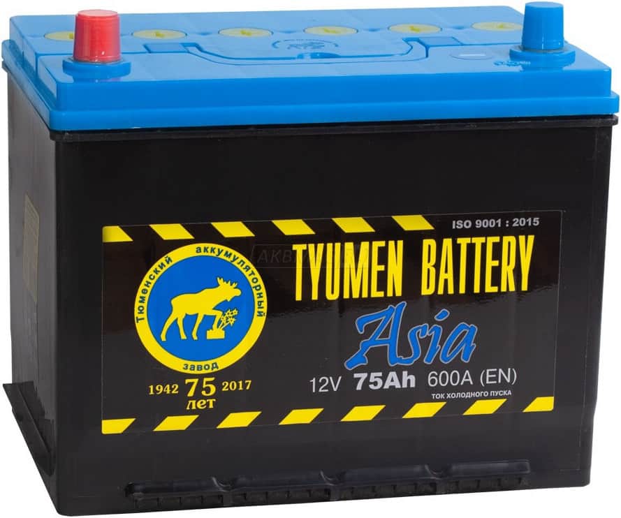 Аккумулятор Тюмень Asia 75L 75Ач 630А прям. пол.