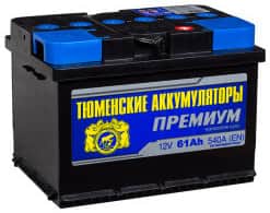 Аккумулятор Тюмень Premium 61R 61Ач 540А обр. пол