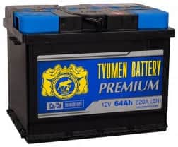 Аккумулятор Тюмень Premium 64R 64Ач 620А обр. пол