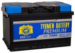Аккумулятор Тюмень Premium 74RS 74Ач 650А обр. пол